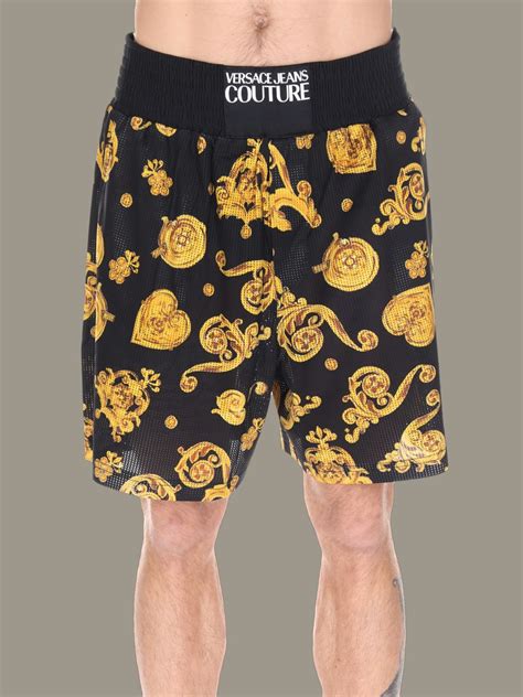 versace pants mens|versace denim shorts.